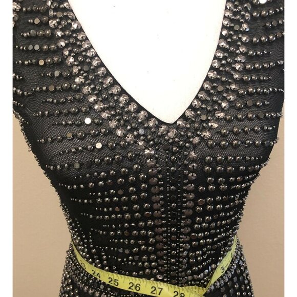 Diamond for Eden Dress HEAVY BEADED studded / SHIRT Designer Dress Size 0 - Picture 8 of 8
